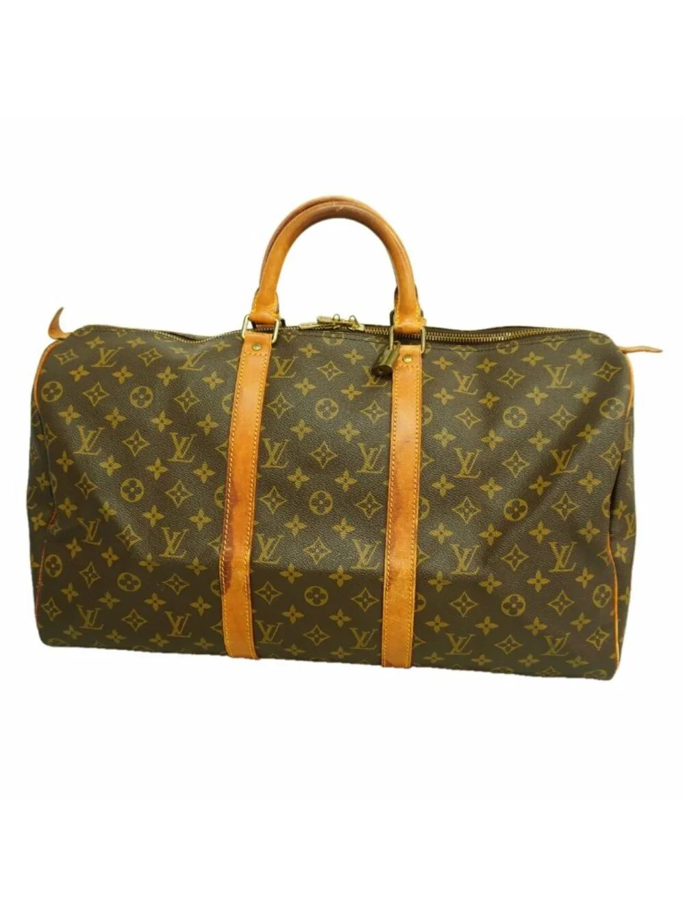 Louis Vuitton Boston Bag Monogram Keepall 50 Brown